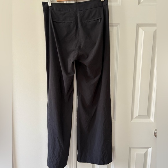 Athleta Gramercy Wide Leg Button Track Trouser Pants Black - Picture 8 of 14